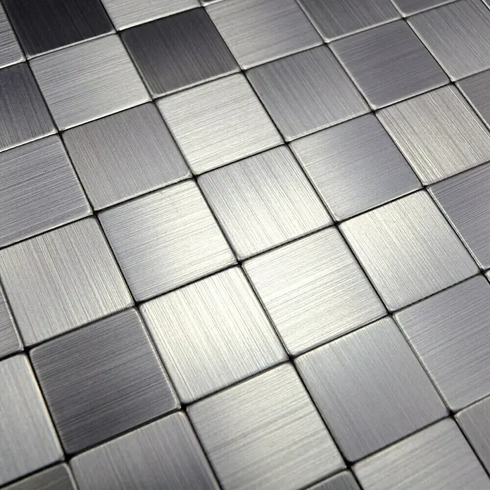 Samoljepljiva mozaik pločica SAM 4MM25 - 30,5 x 30,5 cm, Metal, Srebrne boje