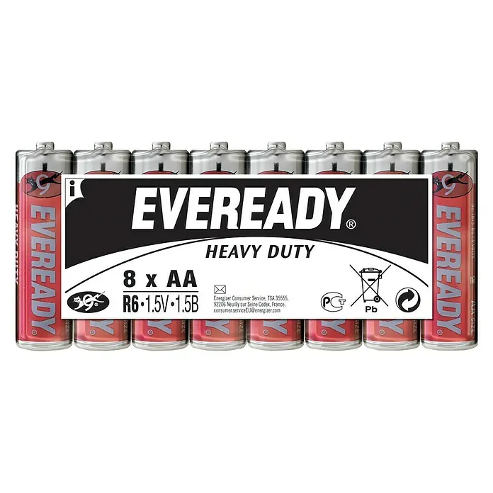 Eveready Baterije Super Heavy Duty - 1,5 V, 8 Kom. - Pogled sprijeda