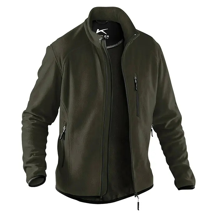 Kübler Fleecejacke - XXXL, Oliv - Vorderansicht