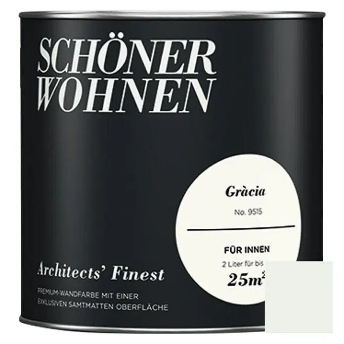 SCHÖNER WOHNEN-Farbe Wandfarbe Architects' Finest - No. 9515 - Gràcia, 2 l, Matt - Informationsansicht