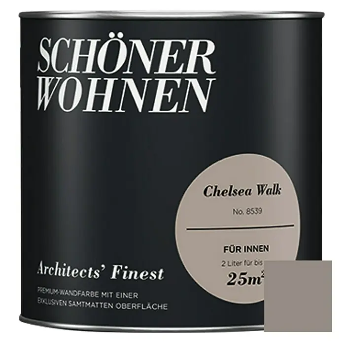 SCHÖNER WOHNEN-Farbe Wandfarbe Architects' Finest - No. 8539 - Chelsea Walk, 2 l, Matt - Informationsansicht