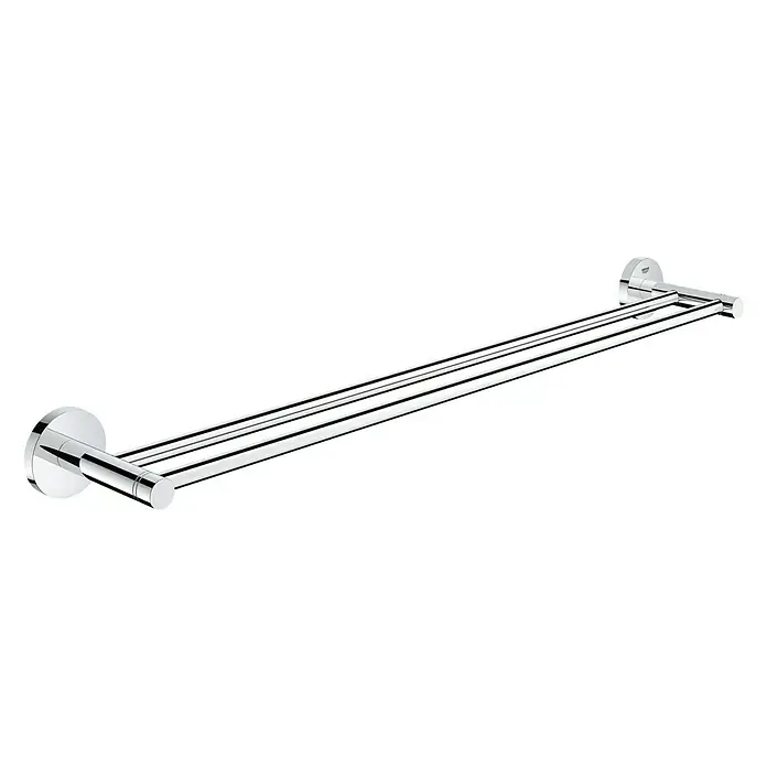 Grohe Essentials Doppel-Badetuchhalter - Chrom, Glänzend - Vorderansicht