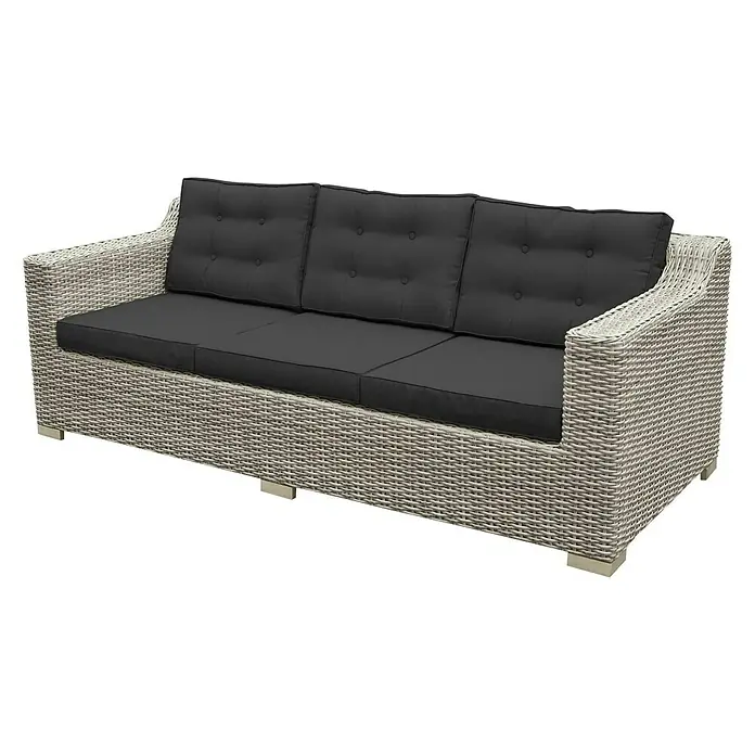 Sunfun Pauline Set lounge namještaja XXL - 4-dij., Bambus siva, Antracit