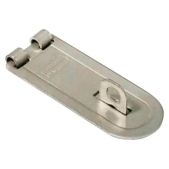Burg-Wächter Panzer-Überfalle PCC NI - 80 x 32 mm, Durchmesser Öse: 8 mm, Edelstahl - Vorderansicht