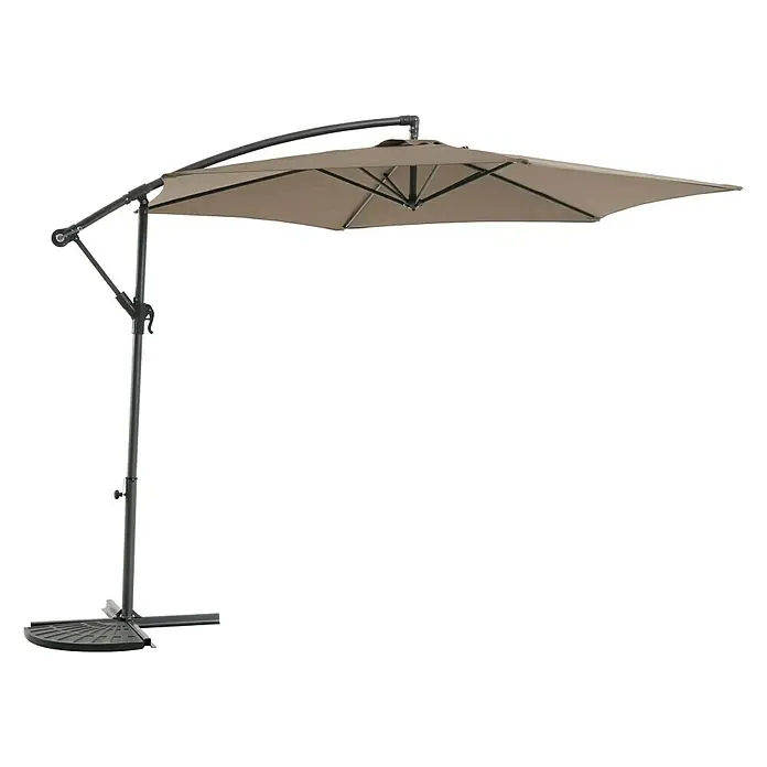 Sunfun Viseći suncobran Toscana - Taupe, Promjer: 300 cm - Pogled s lijeve strane