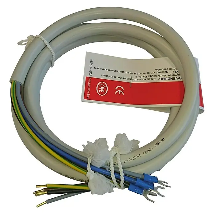 Herd-Anschlussleitung Heiru - H05VV-F5G2,5, 2 m, Weiß