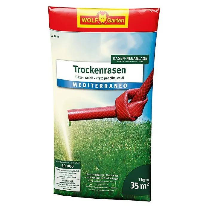 Wolf-Garten Rasensamen Mediterraneo - 1 kg, 35 m²