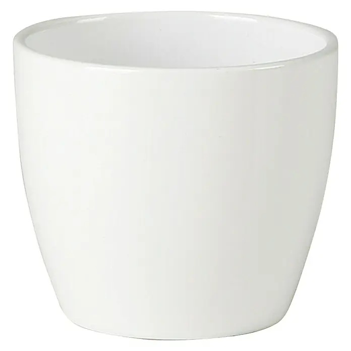 Scheurich Übertopf rund 920 - Außenmaß (Ø x H): 33 x 31 cm, Alaskaweiß, Keramik