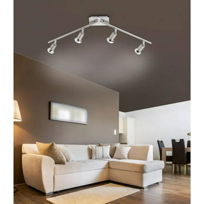 Tween Light Estima LED-Deckenstrahler - 12 W, L x B x H: 80 x 74 x 16 cm, Stahl, Warmweiß, 4 Stk.