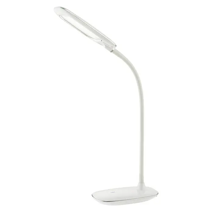 Globo LED-Tischleuchte Minea I - 5 W, L x B x H: 29 x 9,3 x 56 cm, Weiß, Chrom, Transparent, Tageslichtweiß