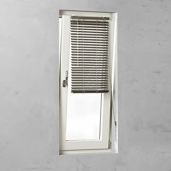 Expo Ambiente Jalousie - B x H: 160 x 175 cm, Braun, Aluminium - Vorderansicht