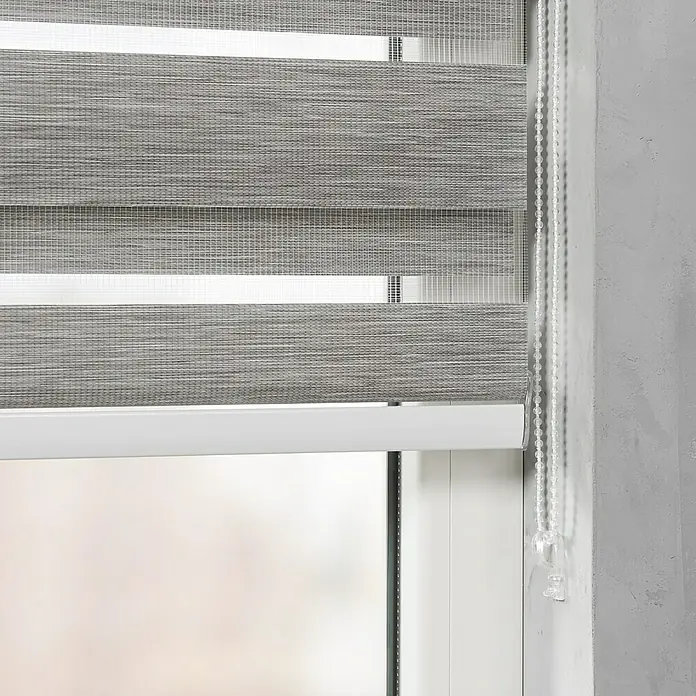 Expo Ambiente Doppelrollo Blende - B x H: 100 x 175 cm, Luca Grau - Detailaufnahme