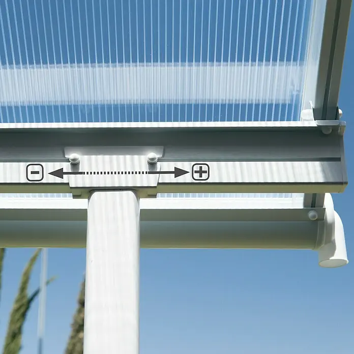 Palram – Canopia Terrassenüberdachung Joya - Tiefe: 3 m, B x H: 9,15 x 2,16 m, Verkehrsweiß
