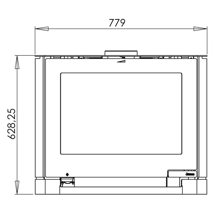 Aduro Kaminofen 15-3 - 6,5 kW, Raumheizvermögen: 334 m³, Schwarz - Detailaufnahme