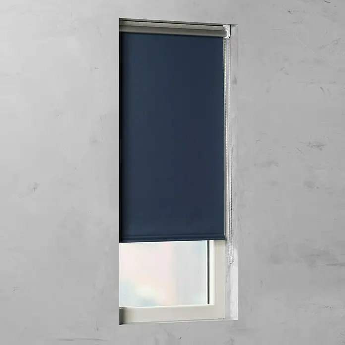 Rolo Basic - Š x V: 100 x 175 cm, Plave boje, Zatamnjuje - Pogled sprijeda