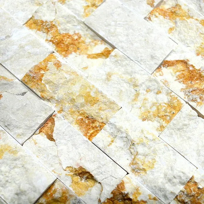Mosaikfliese Brick Splitface MOS X3D46 - 30 x 30 cm, Beige, Matt