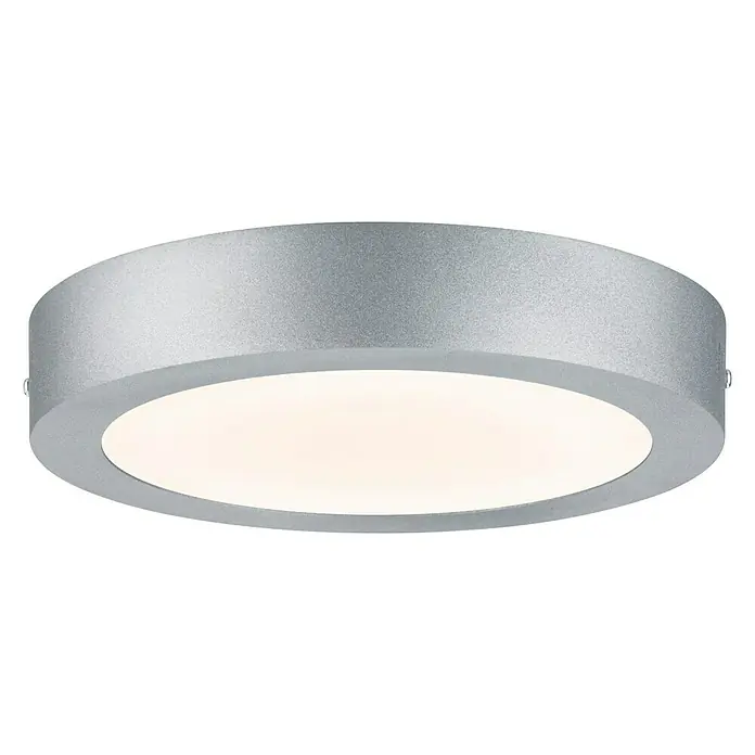 Paulmann Smart Home ZigBee LED-Panel rund Cesena - 13 W, Ø x H: 22,5 x 4 cm, Chrom matt, Warmweiß - Vorderansicht