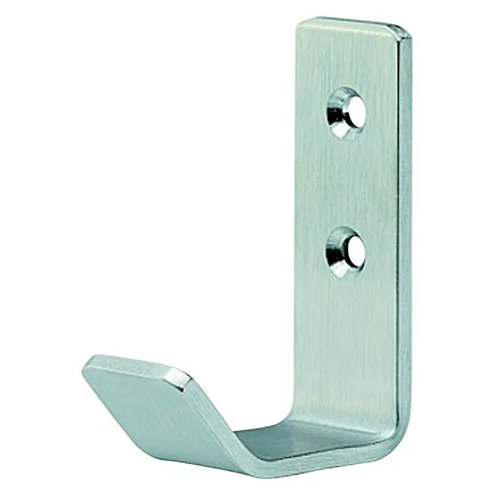 Garderobna kuka - D x Š x V: 60 x 20 x 44 mm, Oprema: 1 kuka, Razmak provrta: 20 mm, Mat četkano