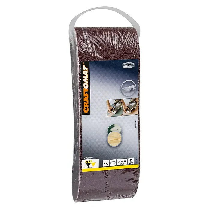 Craftomat Brusni remen BFWP - D x Š: 457 x 75 mm, Granulacija: 60, 3 Kom. - Pogled s desne strane