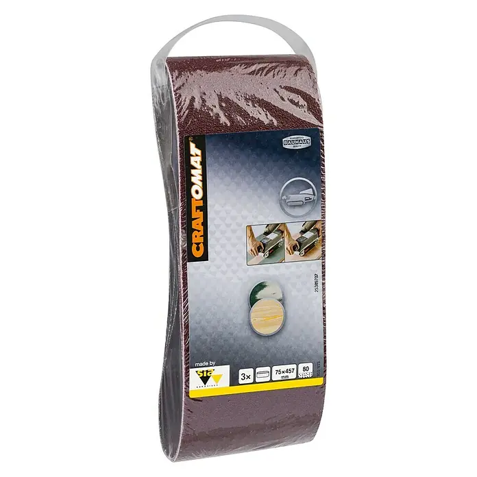 Craftomat Brusni remen BFWP - D x Š: 457 x 75 mm, Granulacija: 80, 3 Kom. - Pogled s desne strane