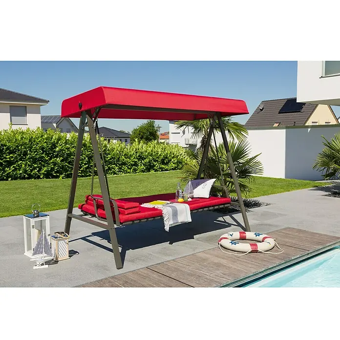 Sunfun Maja Vrtna ljuljačka - 230 x 135 x 188 cm, Crvene boje
