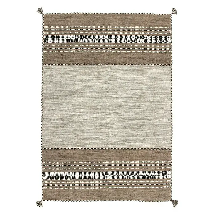 Kayoom Teppich Native - Elfenbein, L x B: 230 x 160 cm, 100% Baumwolle - Vorderansicht