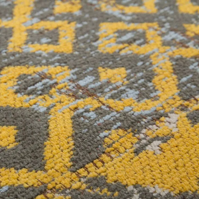 Kayoom Teppich Jacquard - Gold, L x B: 230 x 160 cm, 100 % Baumwolle - Detailaufnahme