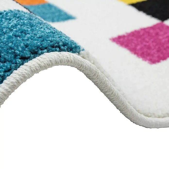 Kayoom Teppich Caribbean 233 - Weiß, Bunt, L x B: 230 x 160 cm, 100% Polypropylen - Detailaufnahme