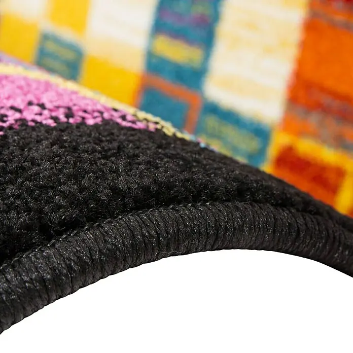 Kayoom Teppich Caribbean 265 - Schwarz, Bunt, L x B: 230 x 160 cm, 100% Polypropylen - Detailaufnahme