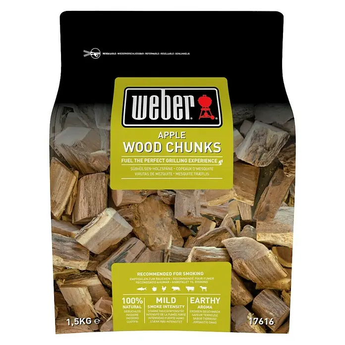 Weber Wood Chunks Apple - Apfel, 1,5 kg - Vorderansicht