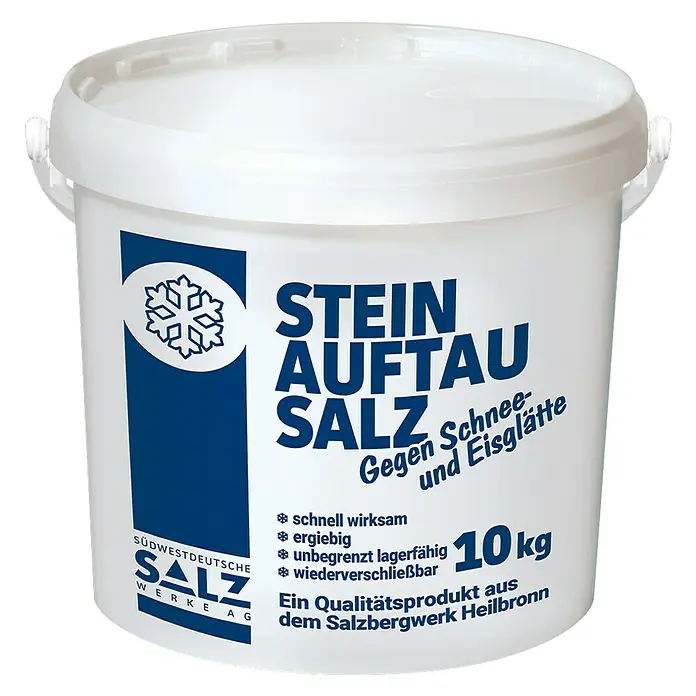 Auftau- & Streusalz - 10 kg, Eimer - Vorderansicht