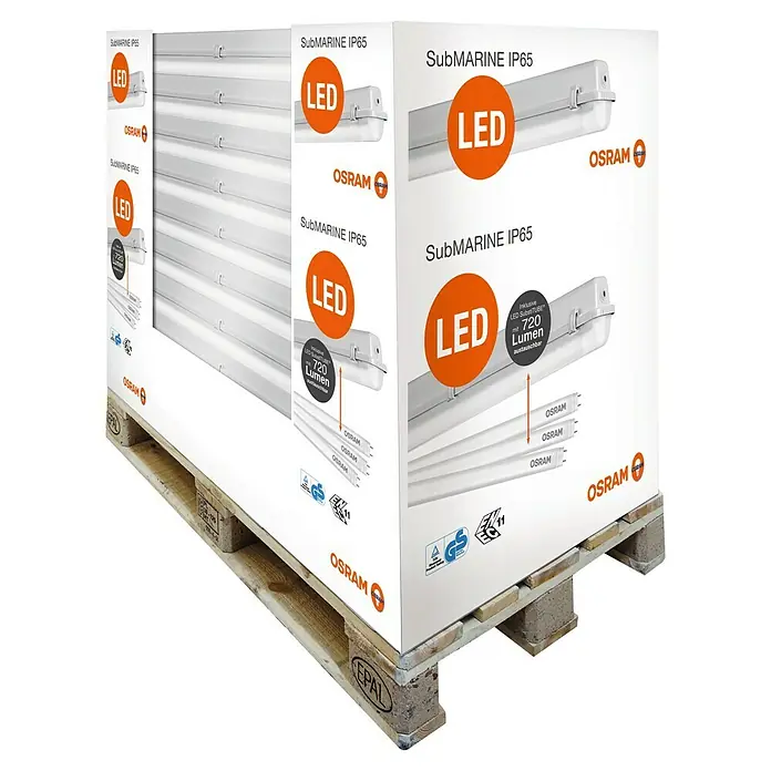 Ledvance Regleta estanca LED SubMARINE - 8 W, Largo: 65,5 cm, Blanco neutro, IP65