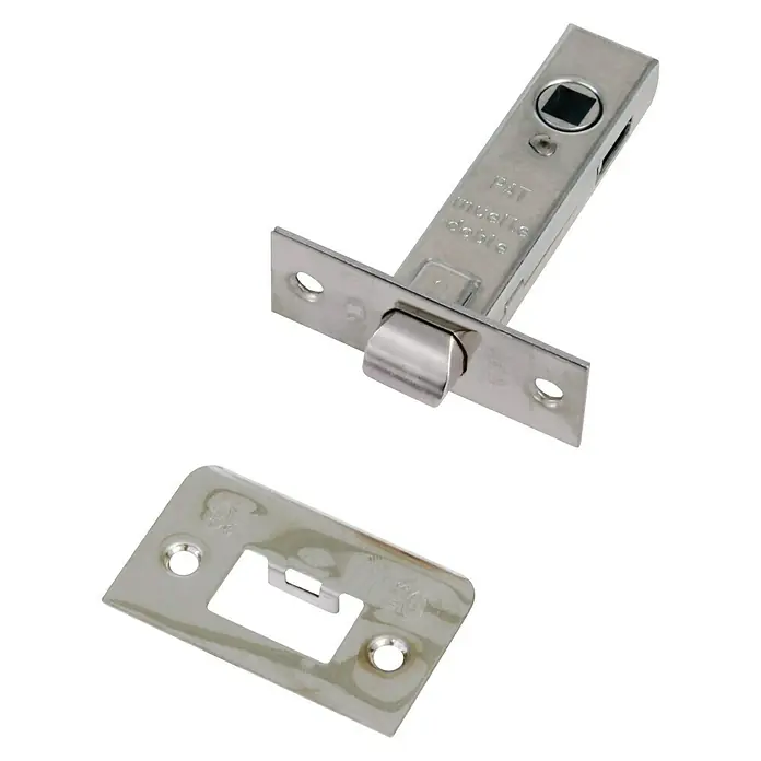 Resbalón 12-45 cuadrado níquel - Apto para: Puertas de madera, Sin cerradura