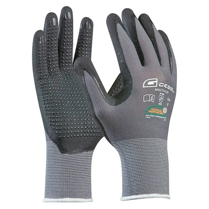 Gebol Guantes de trabajo Multi-Flex - Medida: 10, Gris