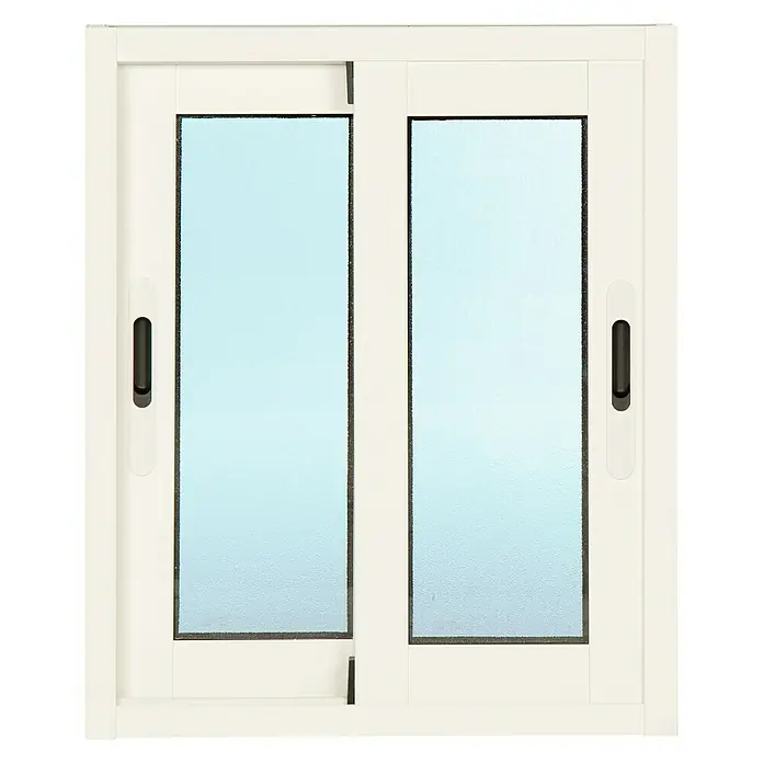 Solid Elements Ventana corredera de aluminio - 60 x 50 cm, Blanco, Sin persiana