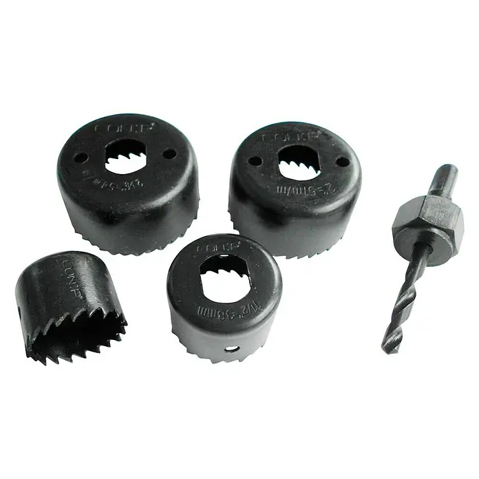 Set de sierras de corona - 5 pzs., Apto para: Madera