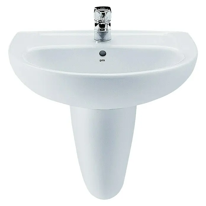 Gala Elia Lavabo - An x L: 55 x 45,5 cm, Medio, Con desbordamiento, Blanco
