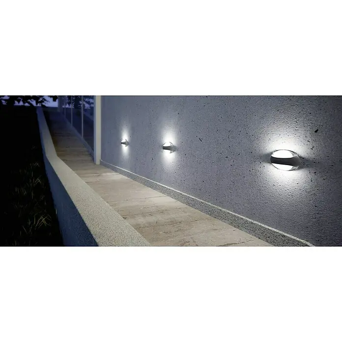 Lutec Aplique exterior LED Eyes - 8,5 W, 7,3 x 18,4 x 11,5 cm, Antracita/Blanco, IP54