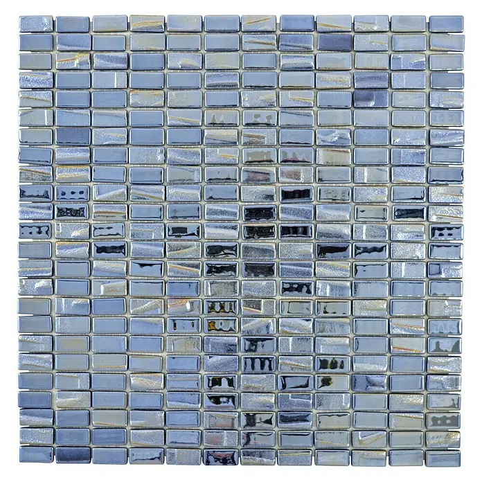 Mosaikfliese Rechteck Eco Uni JULIA 09 - 31,5 x 31,7 cm, Schwarz, Glänzend - Ansicht von oben