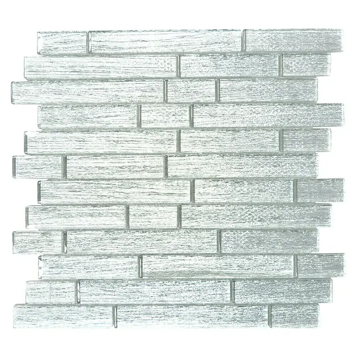 Mosaikfliese Verbund Crystal Chic XCM 8CSV - 29,8 x 30,5 cm, Silbergrau, Glänzend - Ansicht von oben