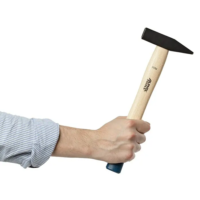 Alpha Tools Martillo de cerrajero - 500 g, Madera de fresno