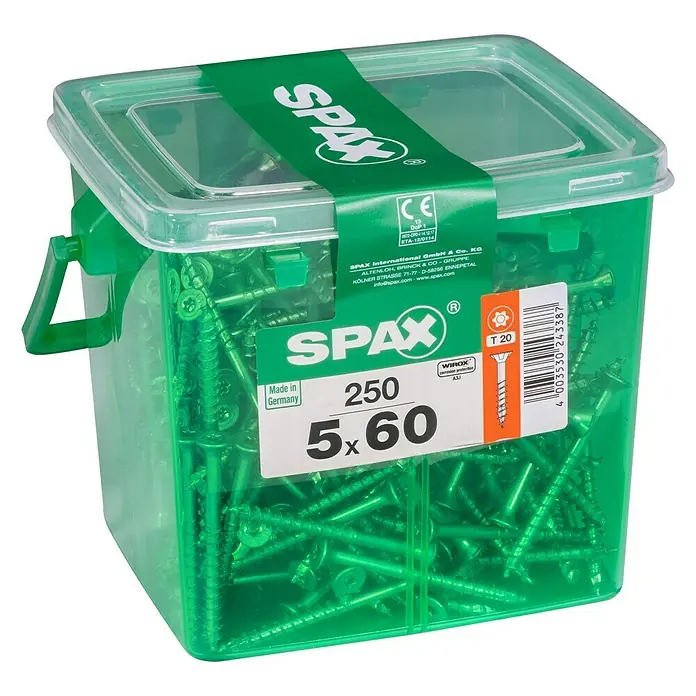 Spax T-Star plus - Ø x D: 5 x 60 mm, Površina WIROX, T-Star plus, 250 kom, Plastična kutija - Pogled s lijeve strane