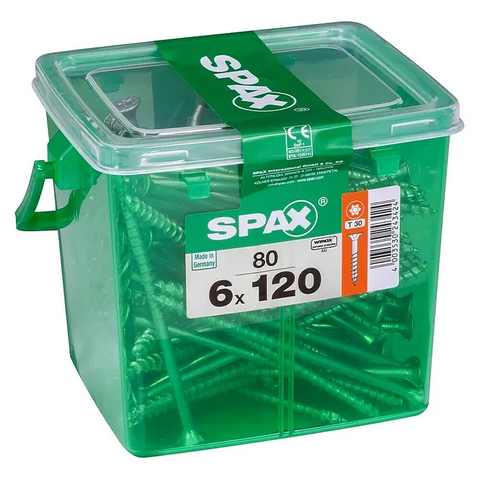 Spax T-Star plus - Ø x D: 6 x 120 mm, Površina WIROX, T-Star plus, 80 kom, Plastična kutija - Pogled s lijeve strane