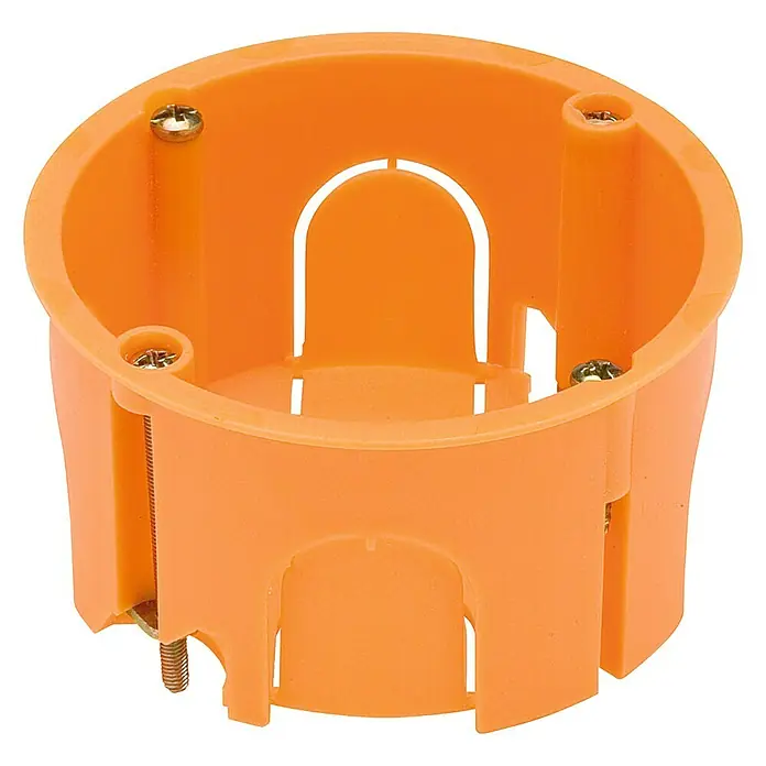 Famatel Caja de empotrar Pladur - 67 x 39 mm, Sin tapa, Naranja, 1 ud.