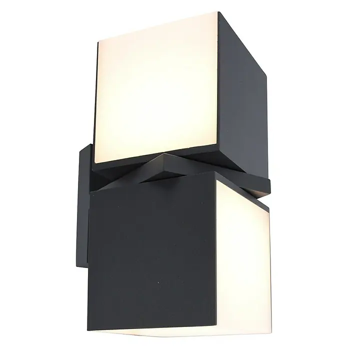 Lutec Vanjska zidna LED svjetiljka - 24 W, 10 x 9,5 x 21,3 cm, Antracit-bijele boje, IP54 - Pogled s lijeve strane