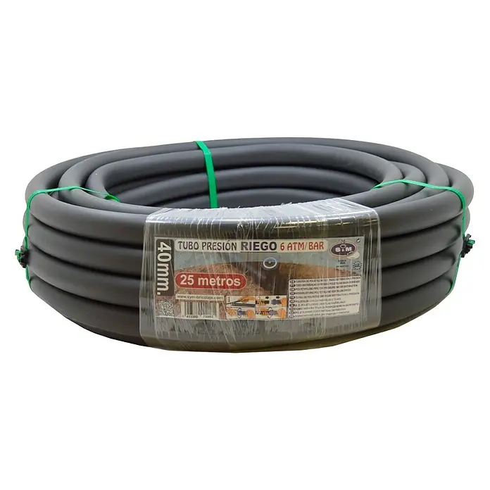 Tubo PE presión riego - Ø x L: 40 mm x 25 m, Plástico