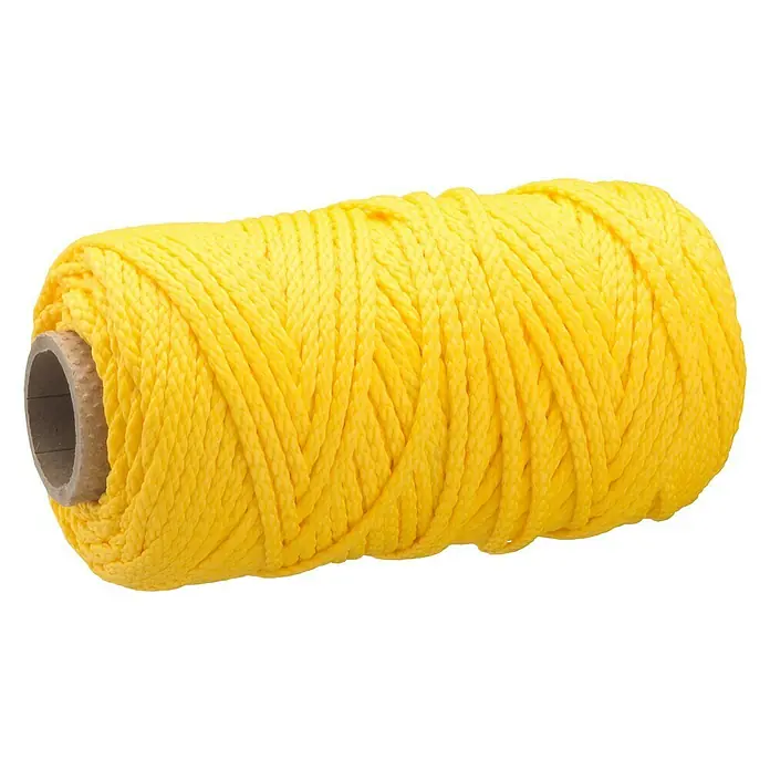 Cordel de polipropileno DY2702848 - Ø x L: 1,7 mm x 100 m, Polipropileno, Amarillo, Trenzado (8 veces)