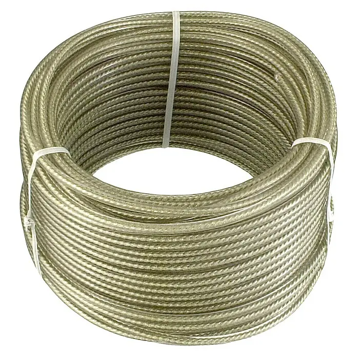 Cable metálico DY2701381 - Carga soportada: 36 kg, Ø x L: 3 mm x 20 m, Zincado