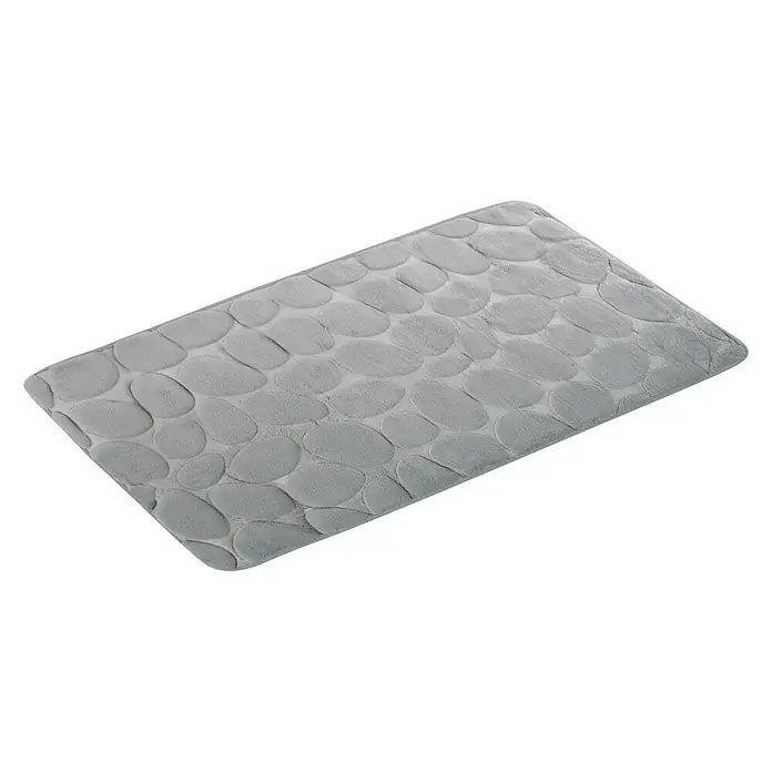MSV Alfombra para baño Piedras - 40 x 60 cm, Gris