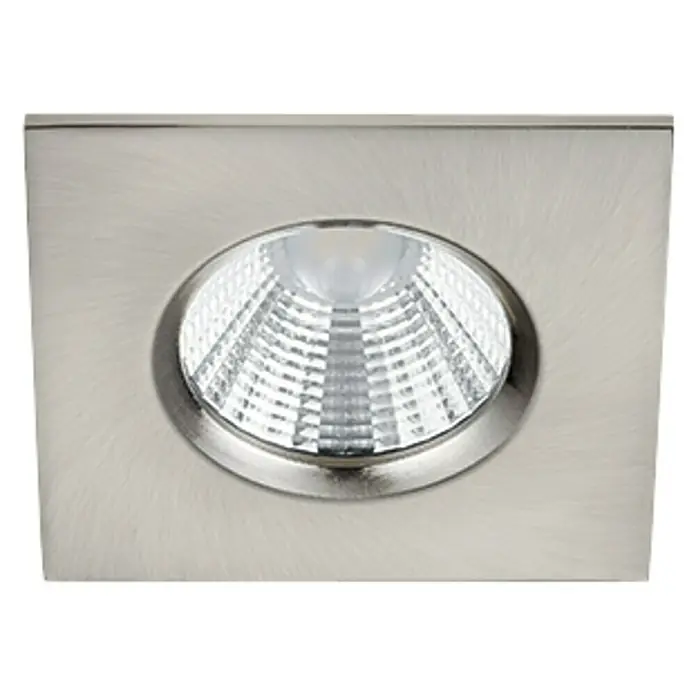Trio Lighting Foco LED empotrable Zagros cuadrado - 5,5 W, Color de luz: Blanco cálido, Níquel mate